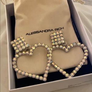 Alessandra Rich Heart Earrings